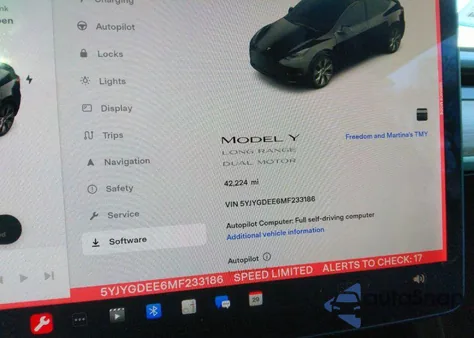 2021 Tesla Model Y Long Range Dual Motor All-Wheel Drive from USA, damaged, VIN 5YJYGDEE6MF233186